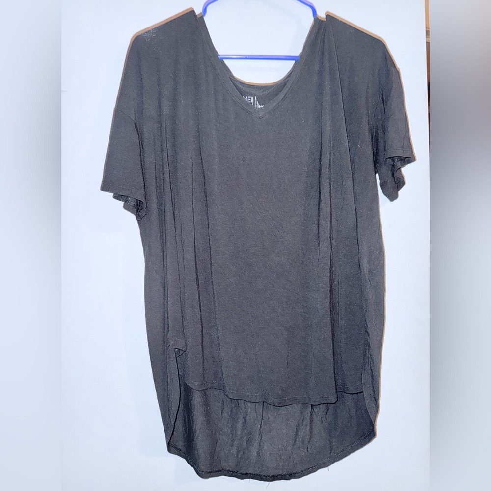Time and Tru Black Short Sleeve Tee